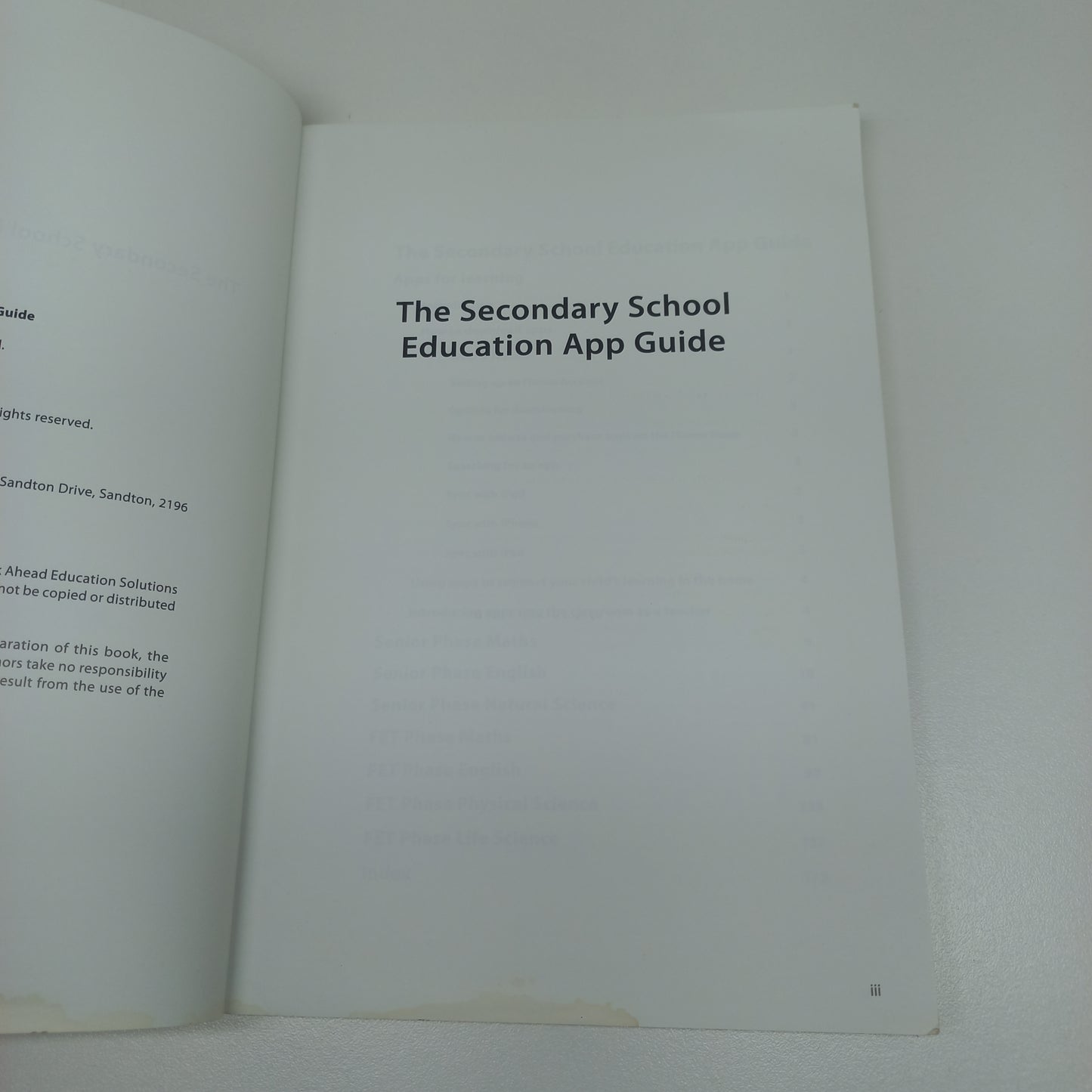 The Secondary School Education App Guide For iPad, iPhone and iPod Touch First Edition