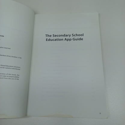 The Secondary School Education App Guide For iPad, iPhone and iPod Touch First Edition