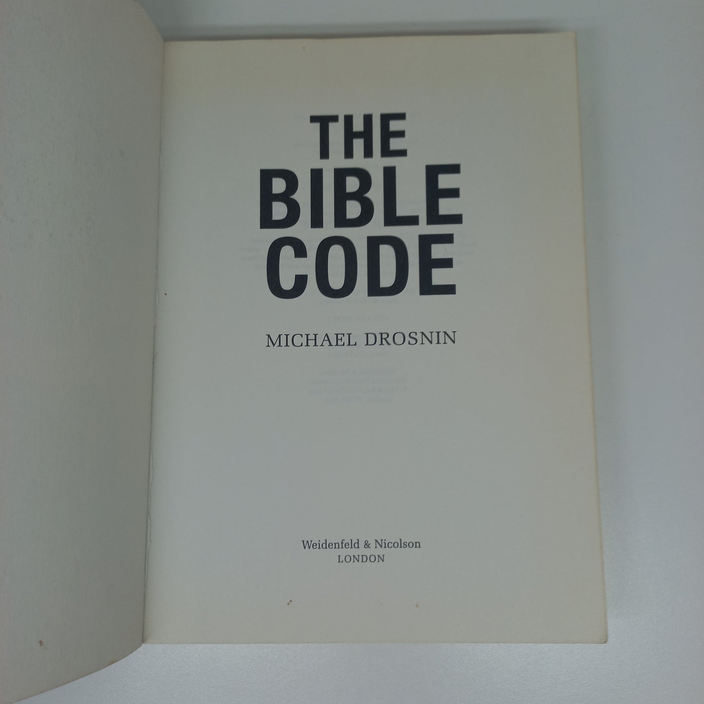 The Bible Code by Michael Drosnin (The Bible Code #1)