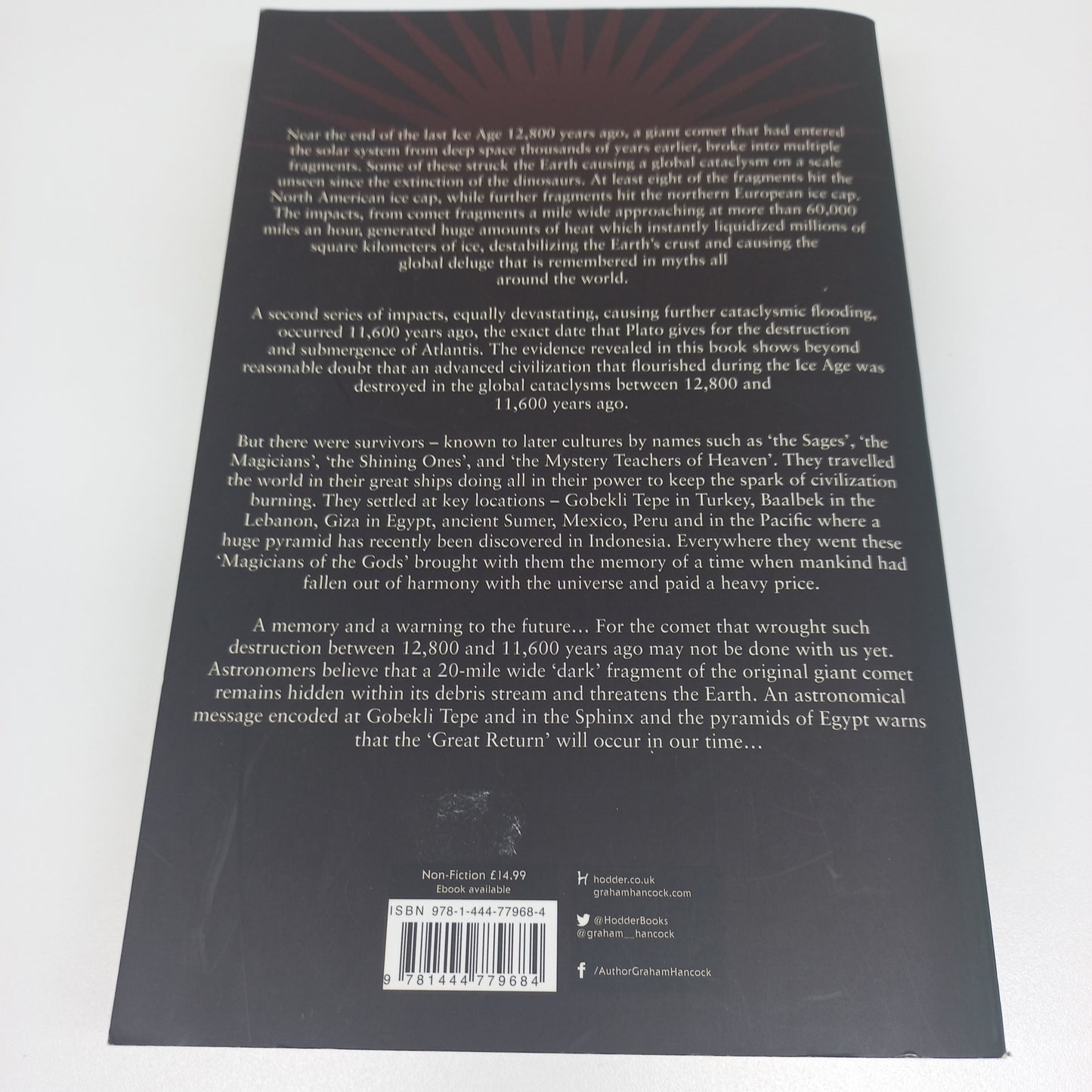 Magicians of the Gods: The Forgotten Wisdom of Earth's Lost Civilisation by Graham Hancock (Sequel to Fingerprints of the Gods)