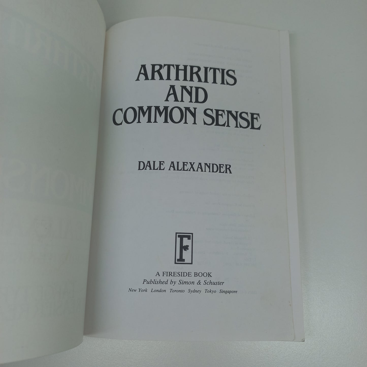 Arthritis & Common Sense by Dale Alexander (Large Font)