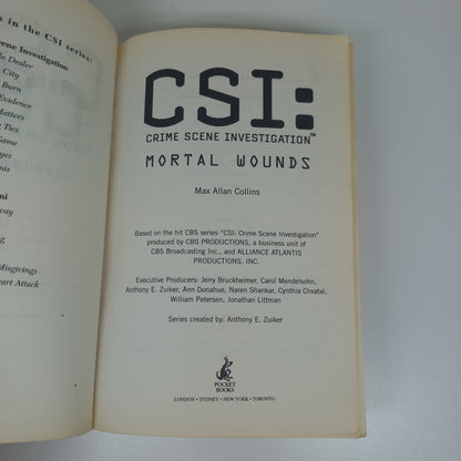 CSI: Crime Scene Investigation Mortal Wounds by Max Allan Collins (3 in 1) Double Dealer, Sin City & Cold Burn (CSI #1-3)