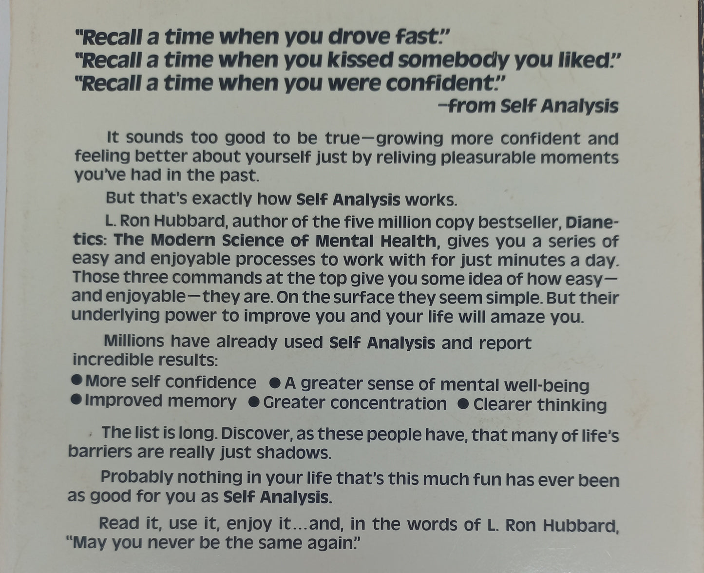 Self Analysis by L. Ron Hubbard (Sequel to Dianetics)