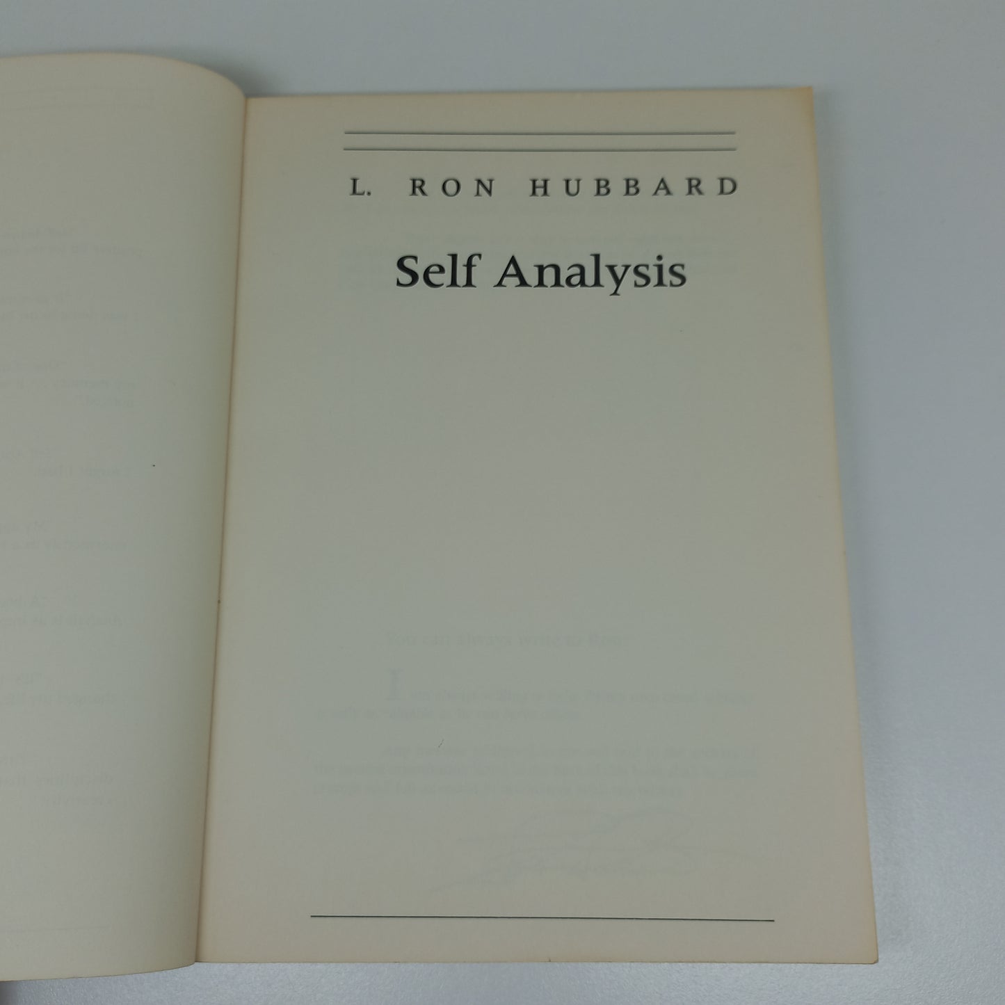 Self Analysis by L. Ron Hubbard (Sequel to Dianetics)