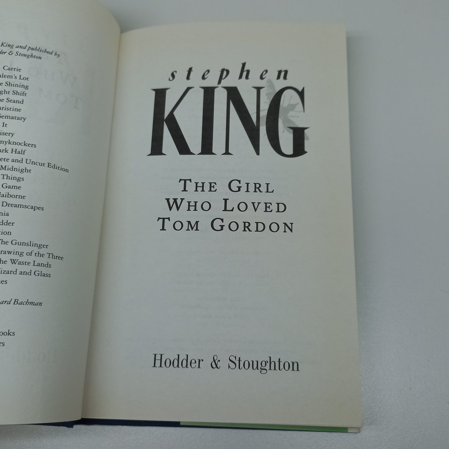 The Girl Who Loved Tom Gordon by Stephen King