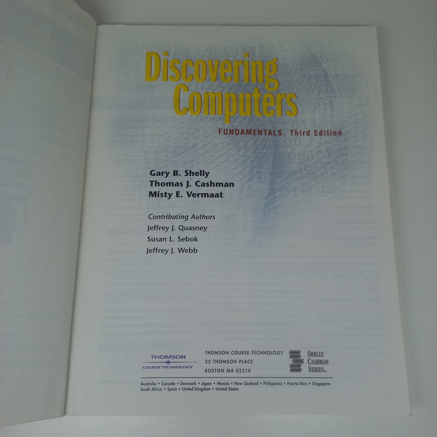 Discovering Computers Fundamentals Third Edition by Shelly Cashman Vermaat (2007)