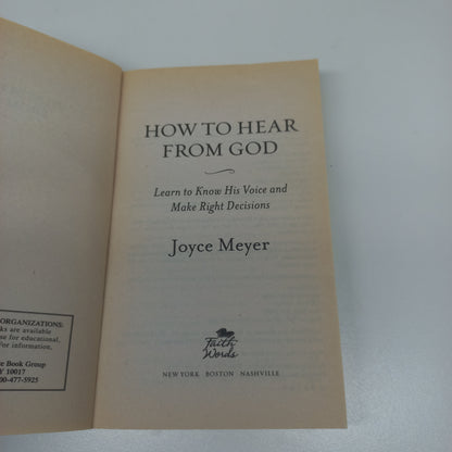 How to Hear from God by Joyce Meyer