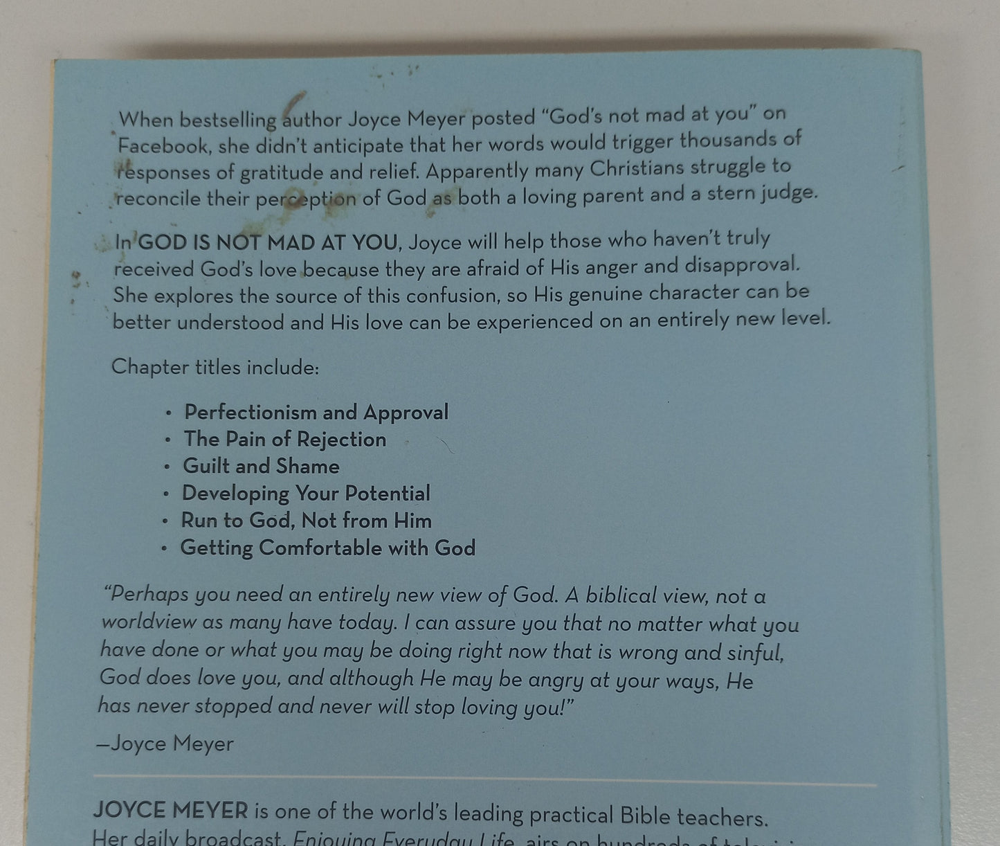 God is Not Mad at You by Joyce Meyer