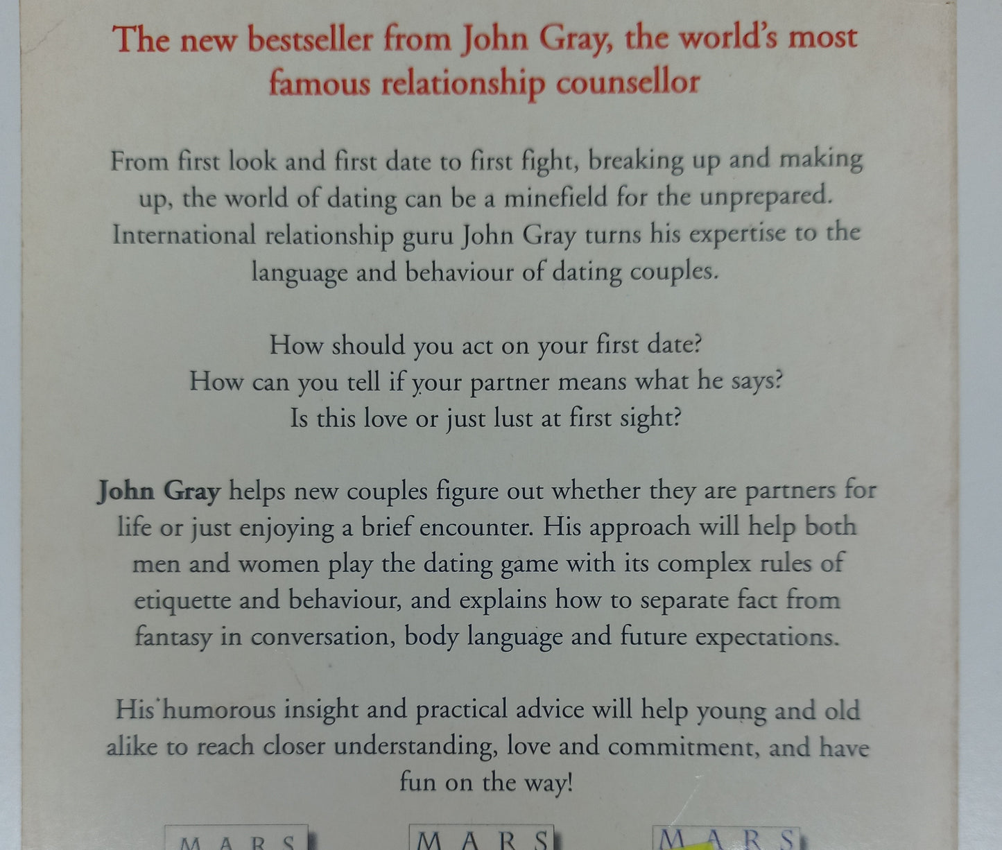 Mars and Venus on a Date: 5 Steps to Success in Love & Romance by John Gray
