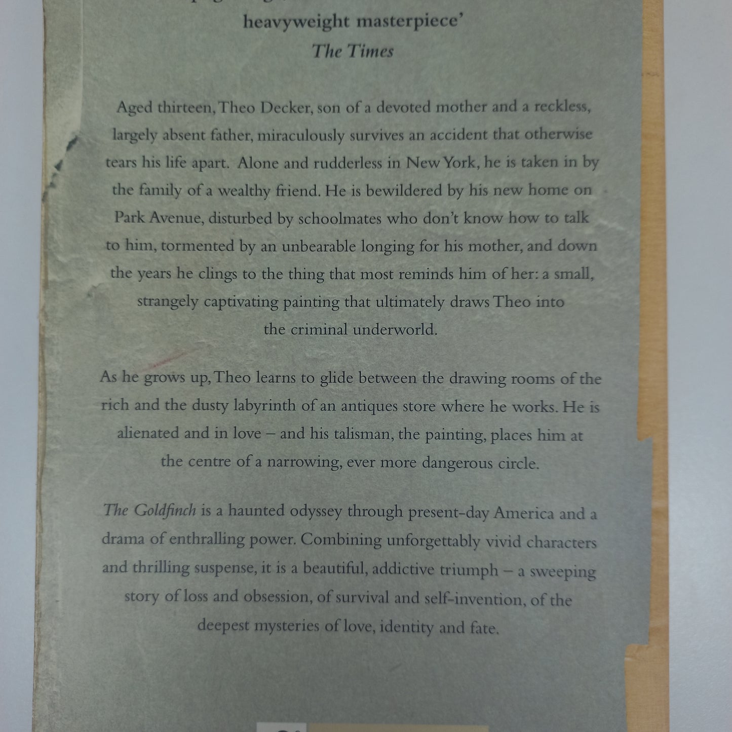 The Goldfinch by Donna Tartt