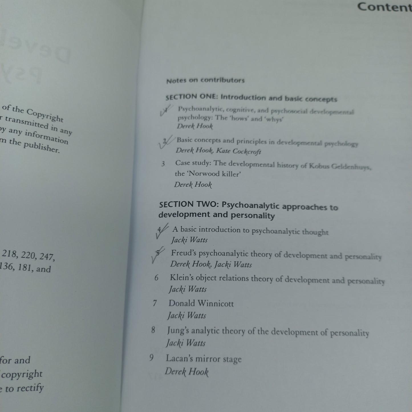 Developmental Psychology Edited by D. Hook, J. Watts & K. Cockcroft (2002)