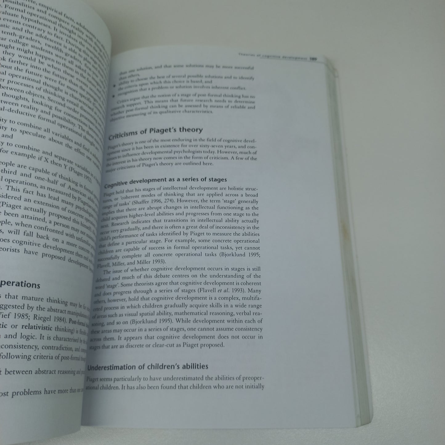 Developmental Psychology Edited by D. Hook, J. Watts & K. Cockcroft (2002)