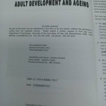 Adult Development and Ageing by D. Louw & A. Louw (2009)