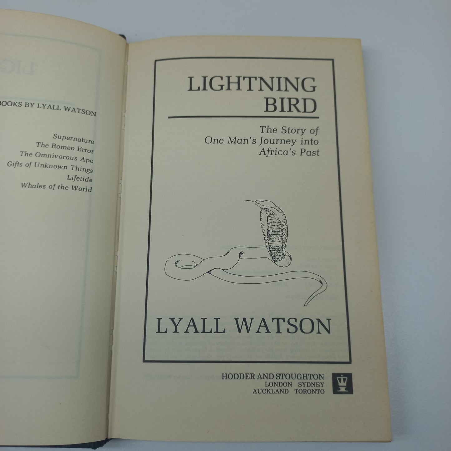 Lightning Bird by Lyall Watson