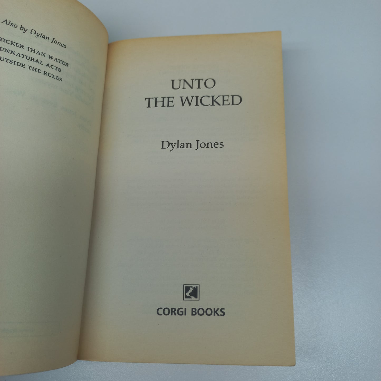 Unto the Wicked by Dylan Jones
