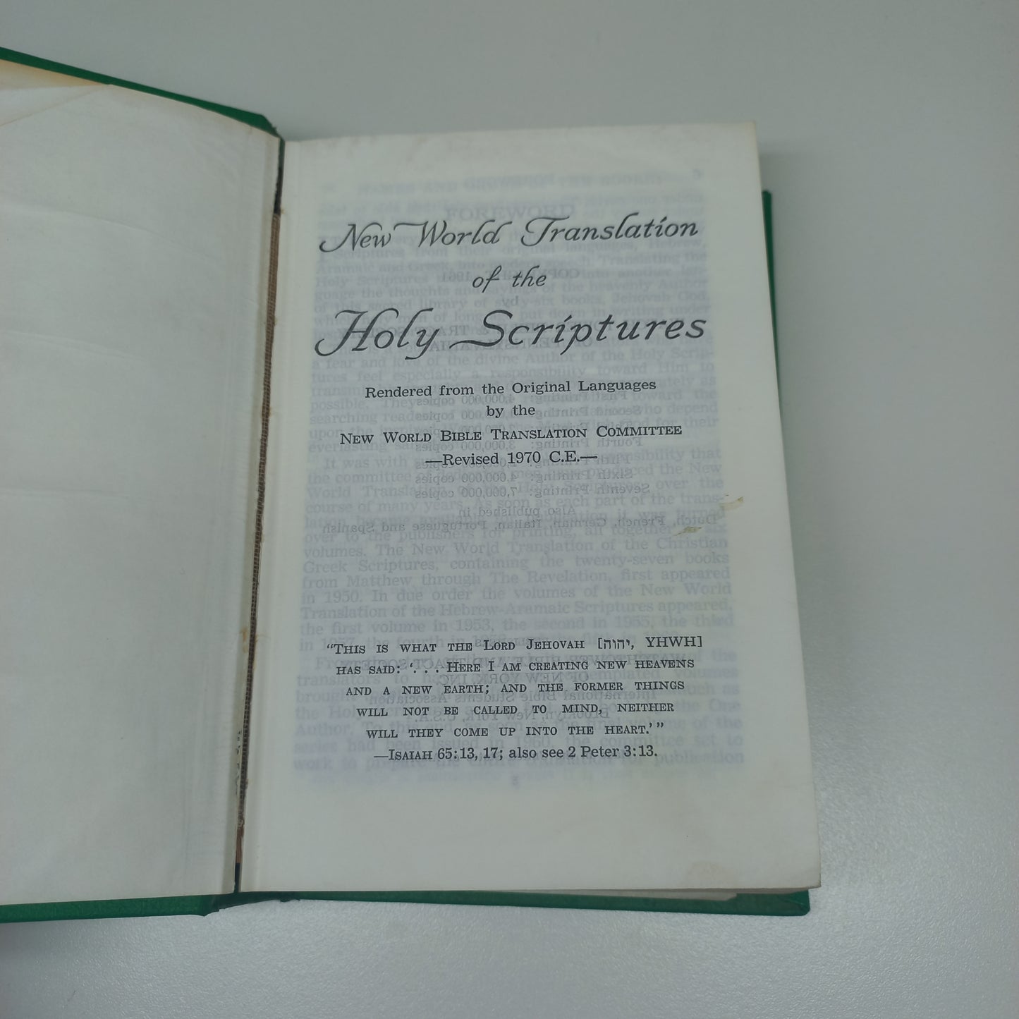 New World Translations of the Holy Scriptures