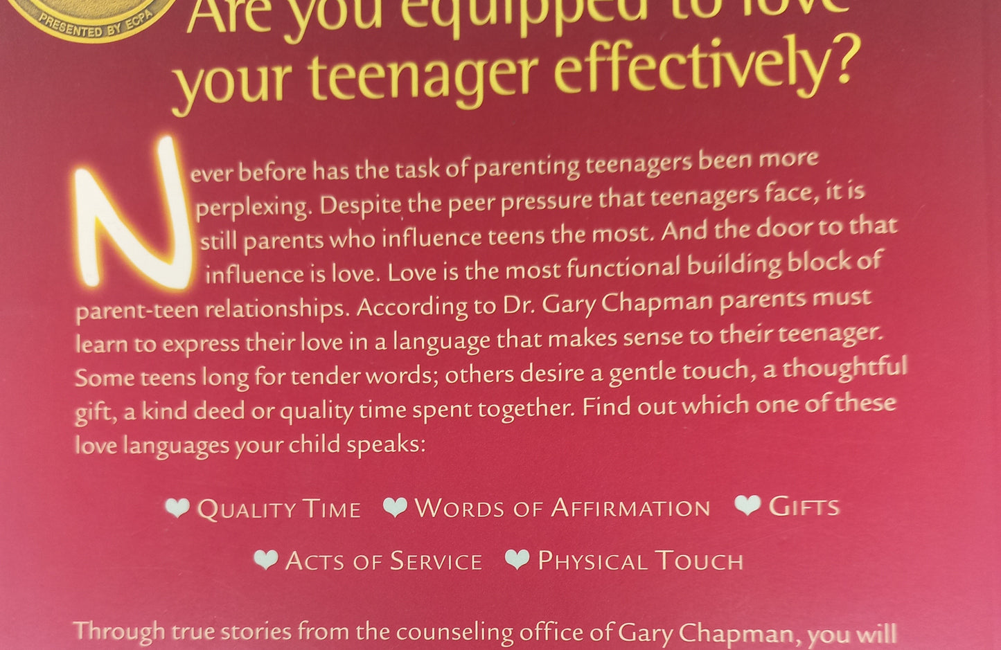 The Five Love Languages of Teenagers by Gary Chapman