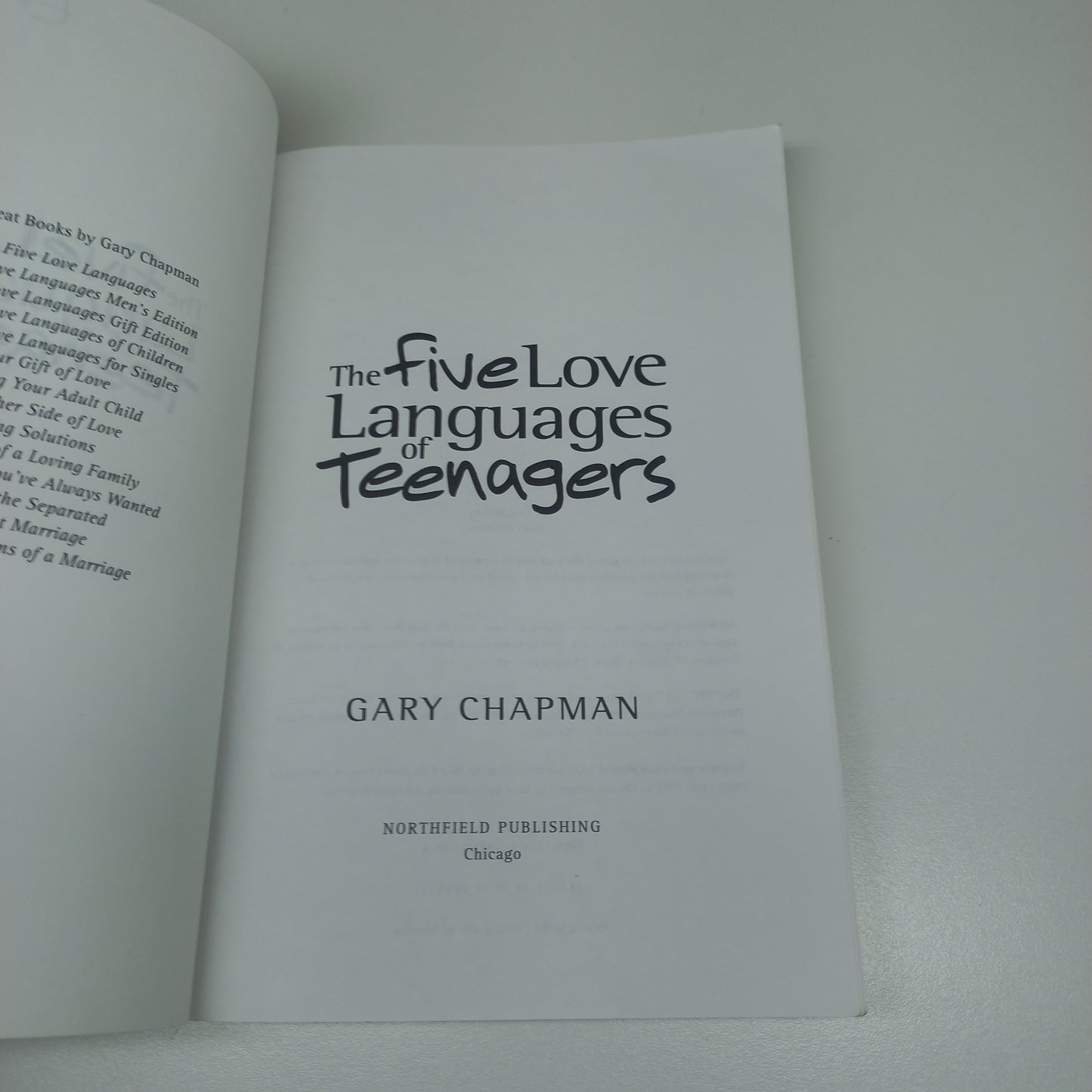 The Five Love Languages of Teenagers by Gary Chapman
