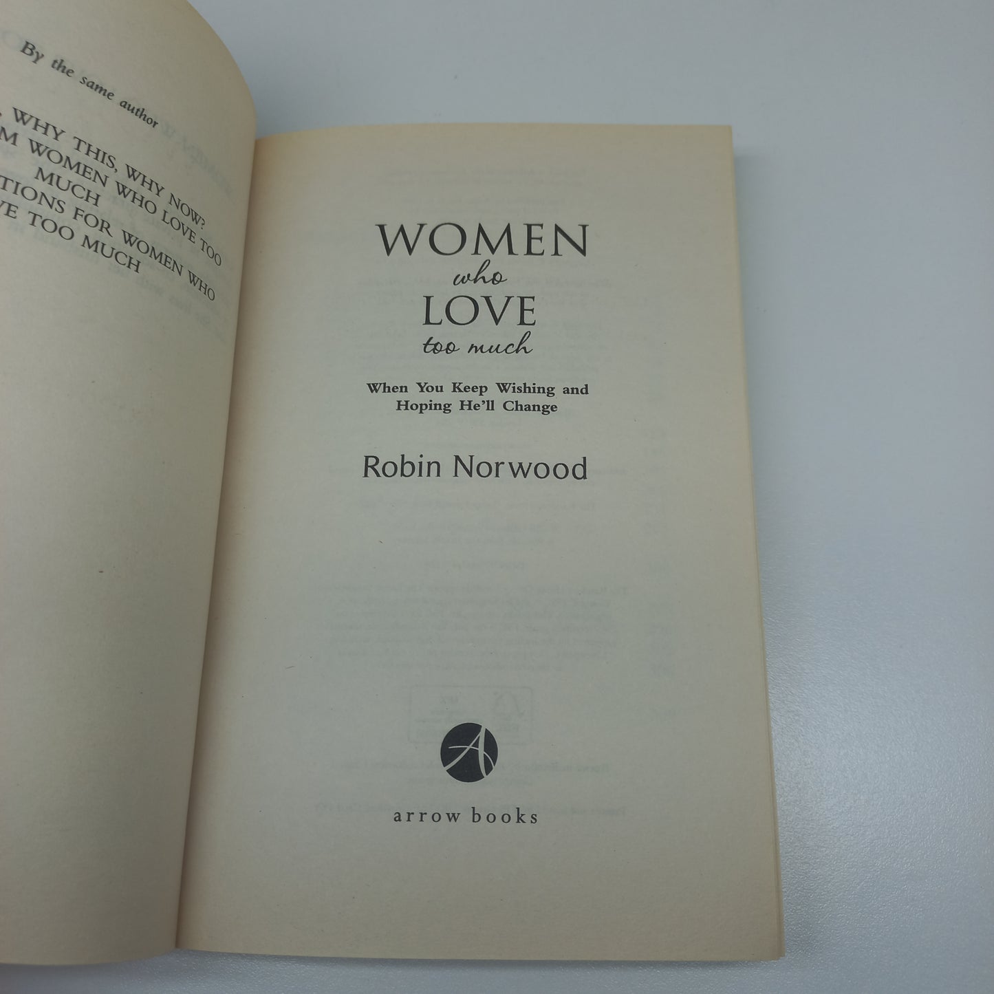 Women Who Love Too Much by Robin Norwood
