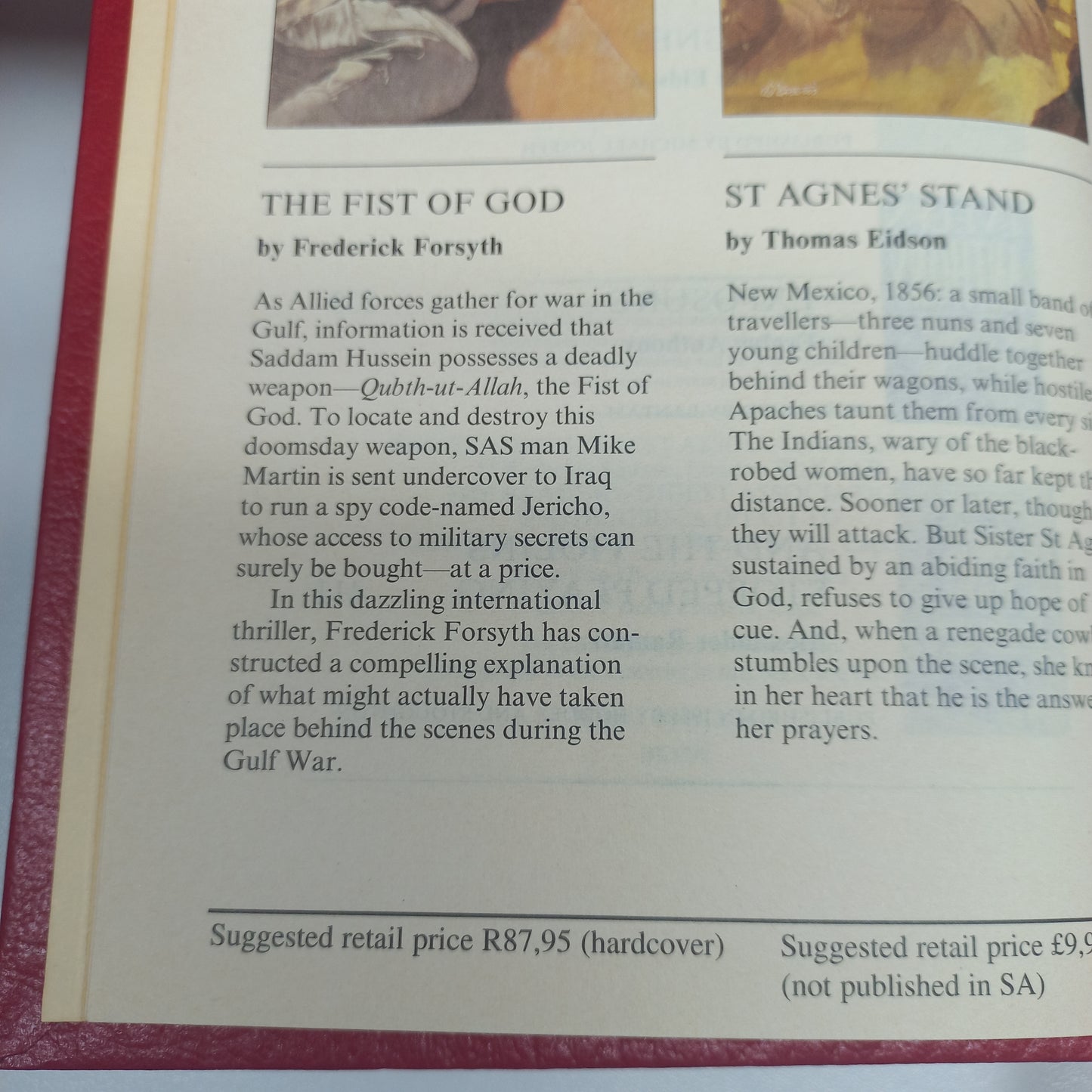 Reader's Digest (4 in 1) The Fist of God by F. Forsyth, St Agnes' Stand by T. Eidson, Exposure by E. Anthony & And the Violins Stopped Playing by A. Ramati
