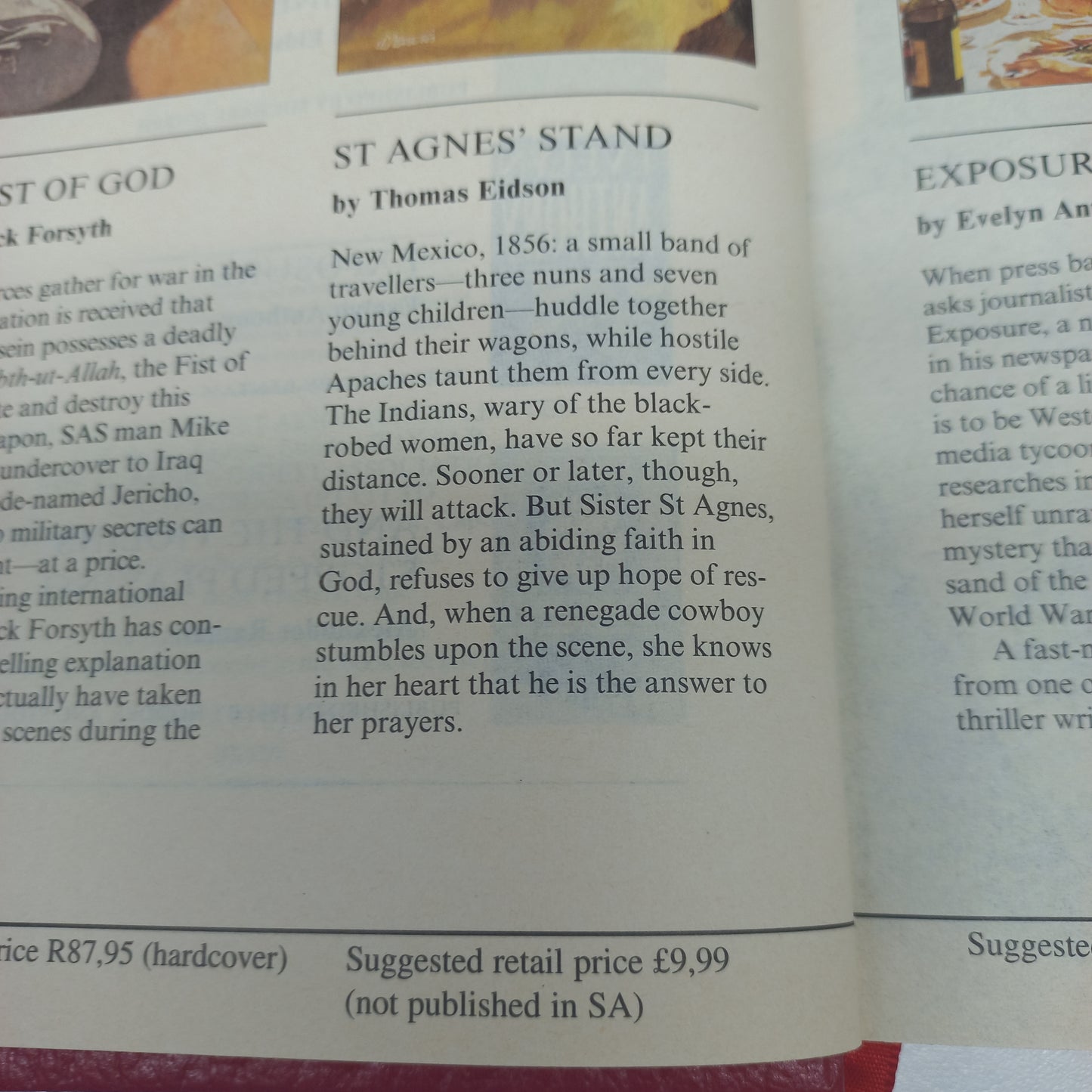 Reader's Digest (4 in 1) The Fist of God by F. Forsyth, St Agnes' Stand by T. Eidson, Exposure by E. Anthony & And the Violins Stopped Playing by A. Ramati