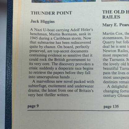 Reader's Digest (4 in 1) Thunder Point by J. Higgins, The Old House Railes by M.E. Pearce, Honour Among Thieves by J. Archer & Night of Reunion by M. Allegretto