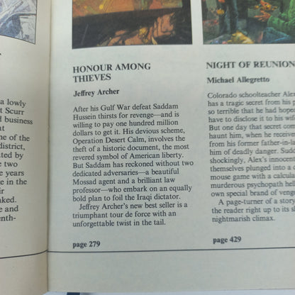 Reader's Digest (4 in 1) Thunder Point by J. Higgins, The Old House Railes by M.E. Pearce, Honour Among Thieves by J. Archer & Night of Reunion by M. Allegretto
