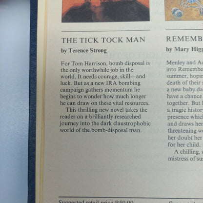The Tick Tock Man by T. Strong, Remember Me by M.H. Clark, The Flight of the Osprey by E. Clarkson & Voices of Summer by D. Pearson Reader's Digest (4 in 1)