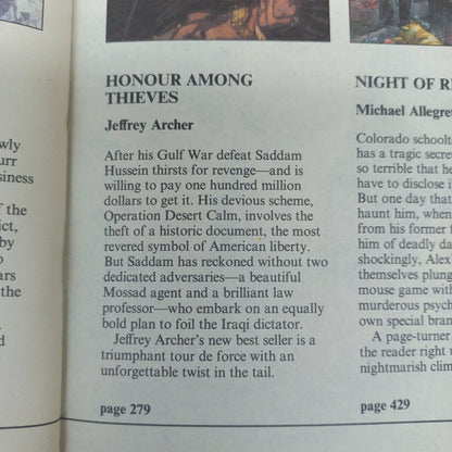 Thunder Point by J. Higgins, The Old House at Railes by M.E. Pearce, Honour Among Thieves by J. Archer & Night of Reunion by M. Allegretto Reader's Digest (4 in 1)