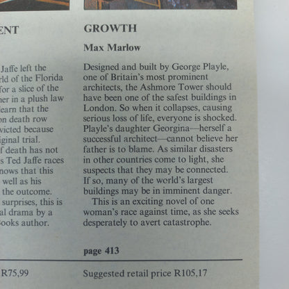 Shadow Over Babylon by D. Mason, Craig Shergold by M. Shergold, Final Argument by C. Irving & Growth by M. Marlow Reader's Digest (4 in 1)