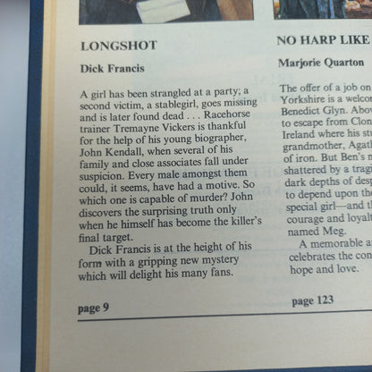 Reader's Digest (4 in 1) Longshot by D. Francis, No Harp Like My Own by M. Quarton, Trial by C. Irving & The Flight of Flamingo by E. Darrell