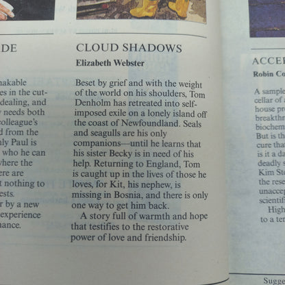 Reader's Digest (4 in 1) Free to Trade by M. Ridpath, Cloud Shadows by E. Webster, Acceptable Risk by R. Cook & White Harvest by L. Charbonneau