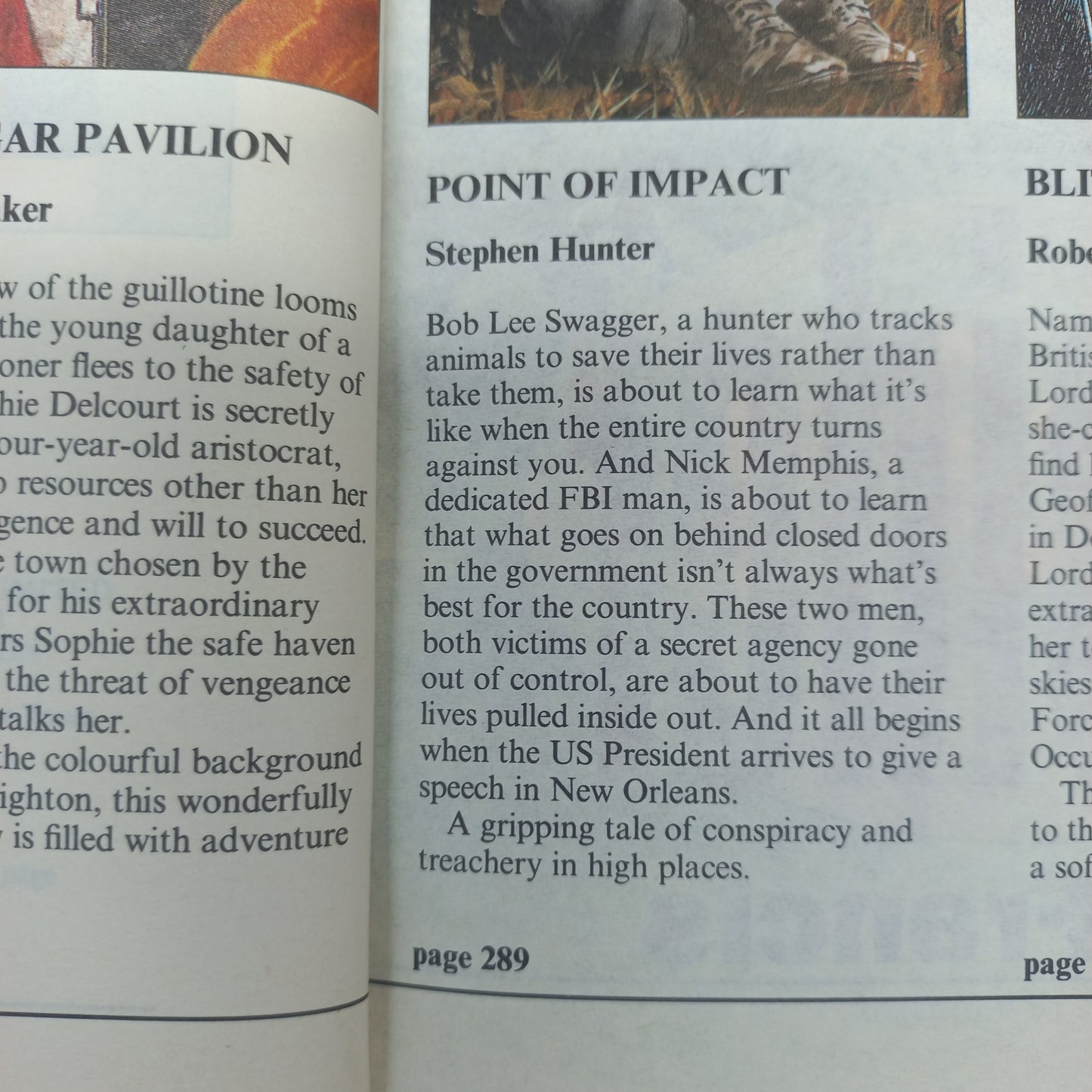 Reader's Digest (4 in 1) Decider by D. Francis, The Sugar Pavillion by R. Laker, Point of Impact by S. Hunter & Blitzcat by R. Westall