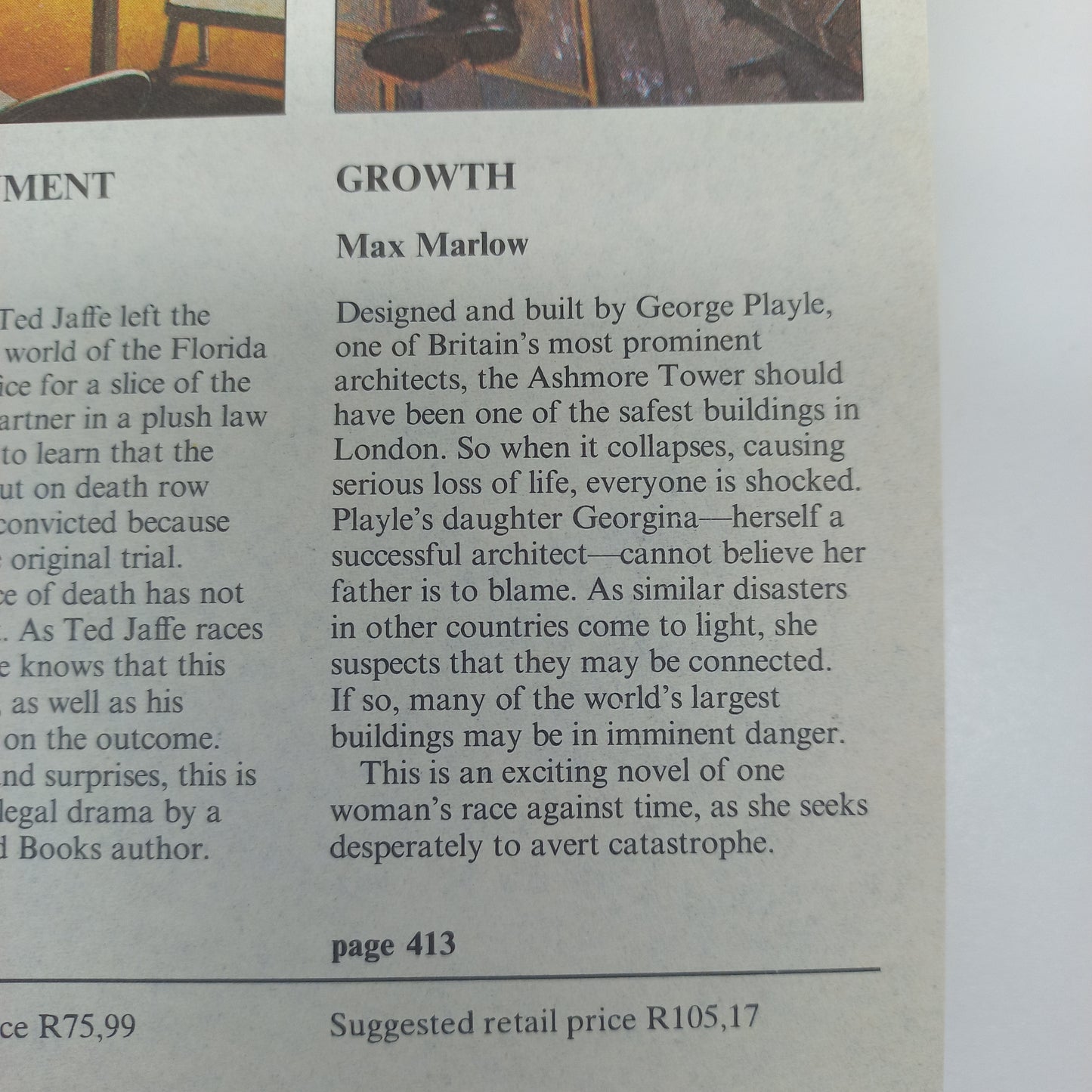 Shadow Over Babylon by D. Mason, Craig Shergold by M. Shergold, Final Argument by C. Irving & Growth by M. Marlow Reader's Digest (4 in 1)