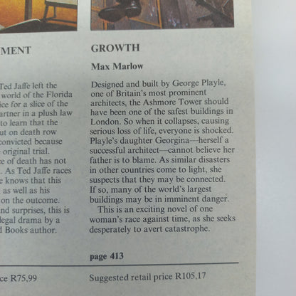 Shadow Over Babylon by D. Mason, Craig Shergold by M. Shergold, Final Argument by C. Irving & Growth by M. Marlow Reader's Digest (4 in 1)