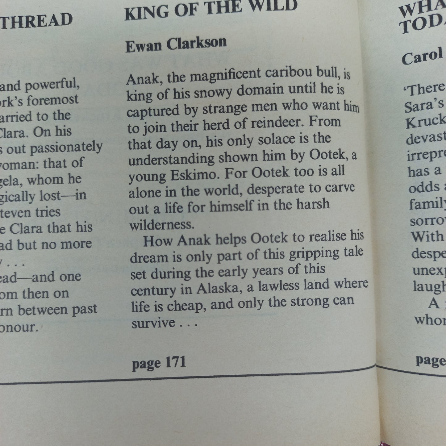 Reader's Digest (4 in 1) The Scarlet Thread by E. Anthony, King of the Wild by E. Clarkson, What Was Good About Today by C. Kruckeberg & The Minotaur by S. Coonts