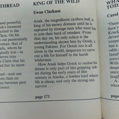 Reader's Digest (4 in 1) The Scarlet Thread by E. Anthony, King of the Wild by E. Clarkson, What Was Good About Today by C. Kruckeberg & The Minotaur by S. Coonts