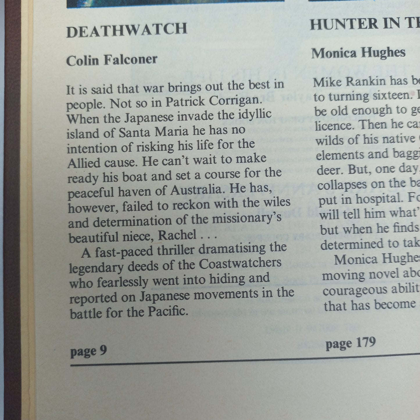 Deathwatch by C. Falconer, Hunter in the Dark by M. Hughes, The Women in His Life by B.T. Bradford & The Ark's Anniversary by G. Durrell Reader's Digest (4 in 1)