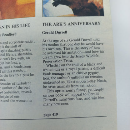 Deathwatch by C. Falconer, Hunter in the Dark by M. Hughes, The Women in His Life by B.T. Bradford & The Ark's Anniversary by G. Durrell Reader's Digest (4 in 1)