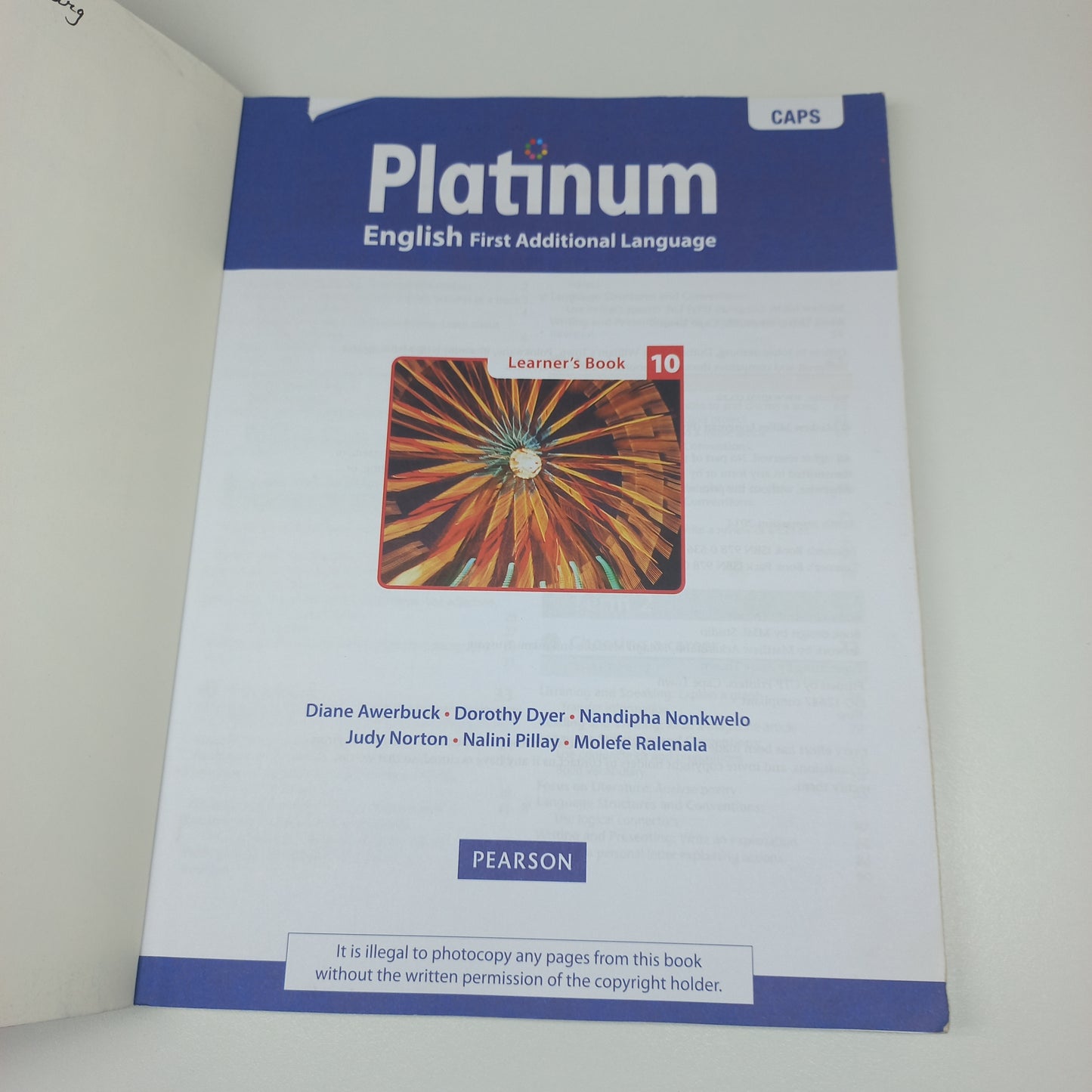 Platinum English First Additional Language Grade 10 CAPS Pearson