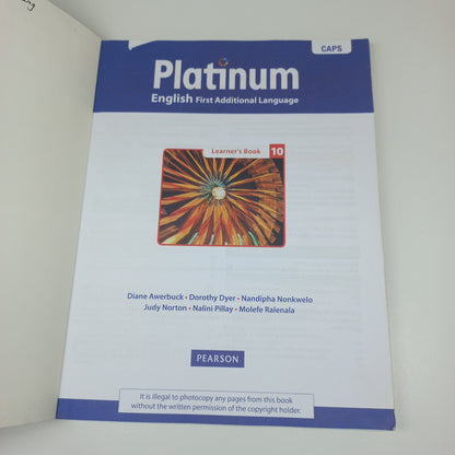 Platinum English First Additional Language Grade 10 CAPS Pearson