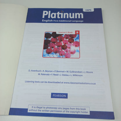 English First Additional Language Grade 9 Platinum CAPS Pearson