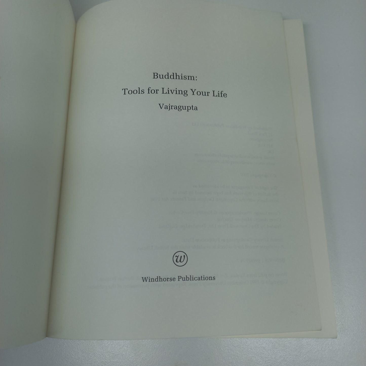Buddhism: Tools for Living Your Life by Vajragupta