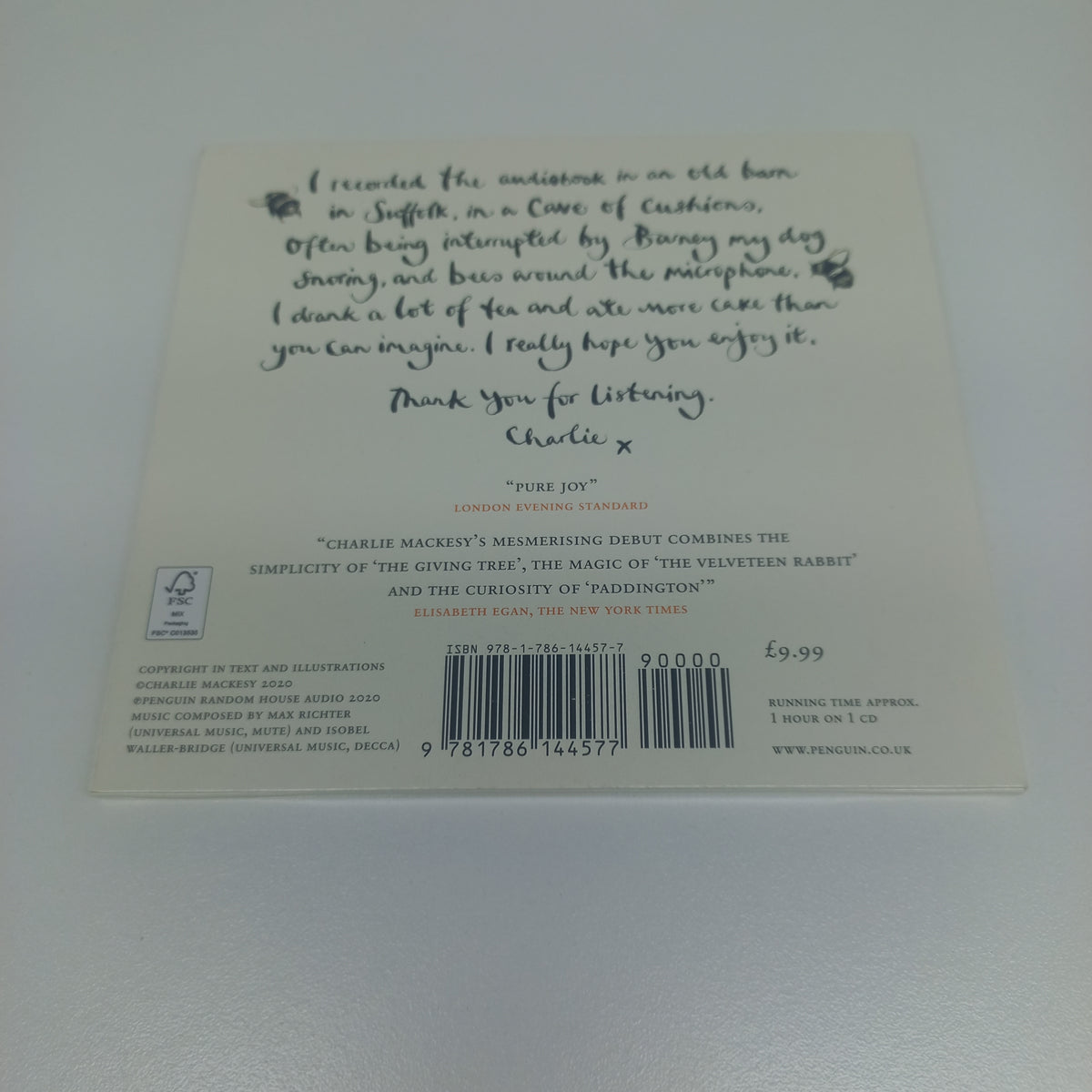 The Boy, the Mole, the Fox and the Horse by Charlie Mackesy The Audiobook CD