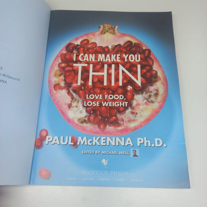 I Can Make You Thin: Love Food, Lose Weight by Paul McKenna (WITH CD, NO DVD)