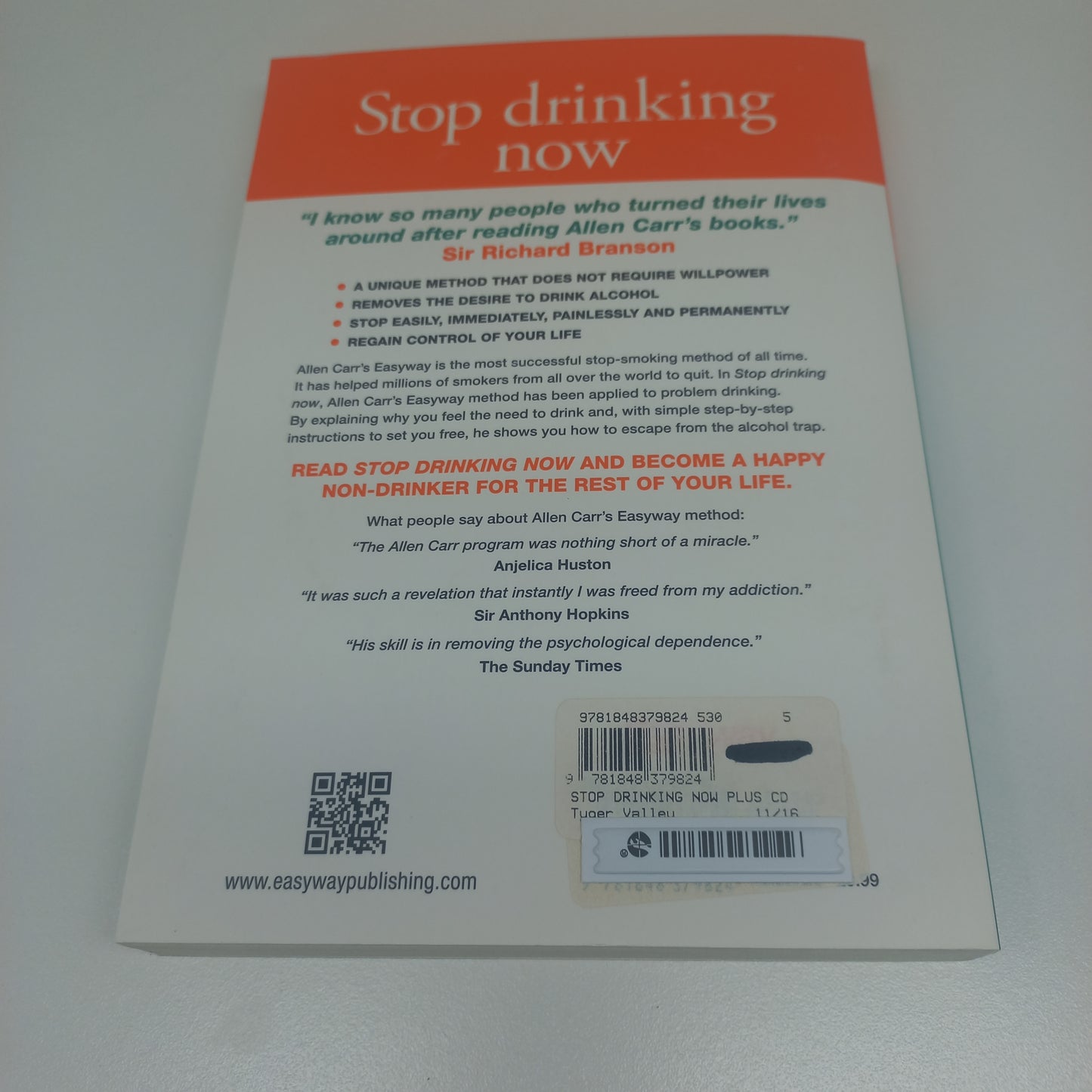 Stop Drinking Now by Allen Carr (WITH CD)