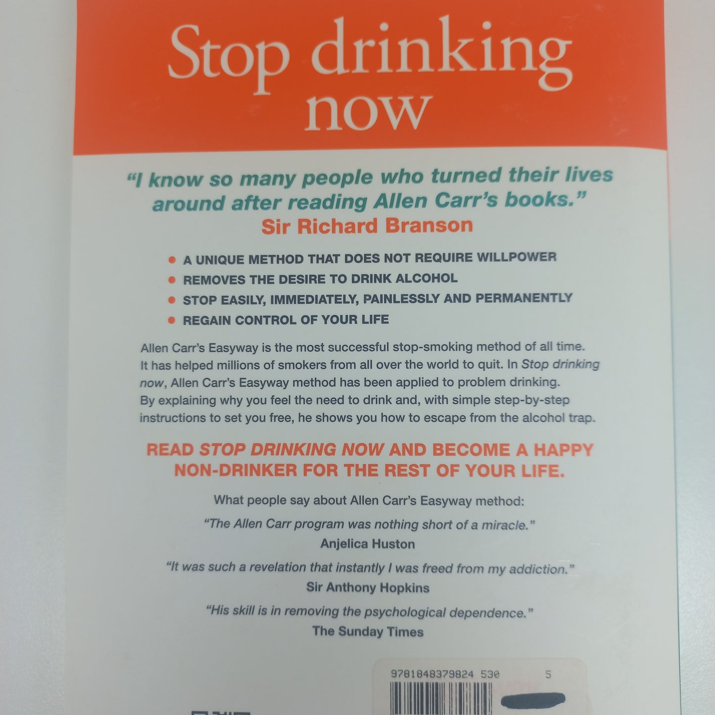 Stop Drinking Now by Allen Carr (WITH CD)