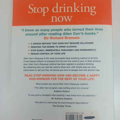 Stop Drinking Now by Allen Carr (WITH CD)