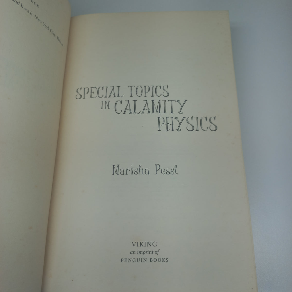 Special Topics in Calamity Physics by Marisha Pessl