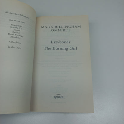 Lazybones (Tom Thorne #3) & The Burning Girl (Tom Thorne #4) by Mark Billingham Omnibus 2 in 1
